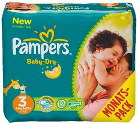 Pampers Baby-Dry Gr.3 Einwegwindel, 4-9kg, 198 Stück