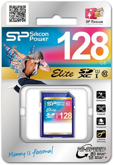 Silicon Power Elite R50/W15 128GB, UHS-I, Class 10