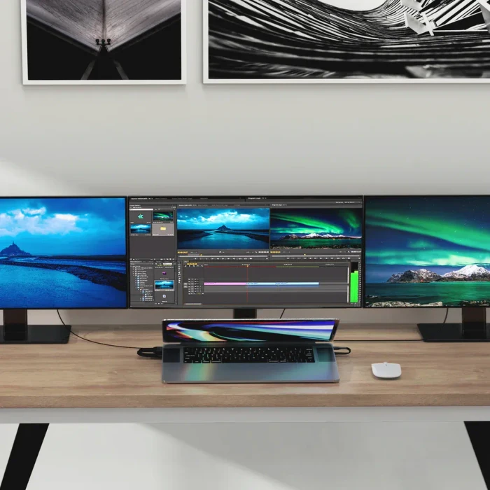 Hyper HyperDrive 4k Mulit-Display Dockingstation, grau, USB-C 3.0 [Buchse]