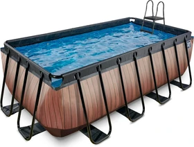 Exit Toys Wood Frame Pool mit Filterpumpe rechteckig 400x200x122cm