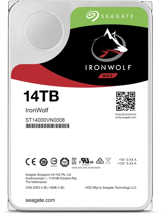 Seagate IronWolf NAS HDD +Rescue 14TB, 24/7, 512e / 3.5" / SATA 6Gb/s