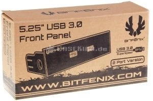 BitFenix 2x USB 3.0 Softouch Front Panel schwarz, 5.25", Multifunktionspanel