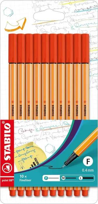 STABILO point 88 rot, 10er-Pack