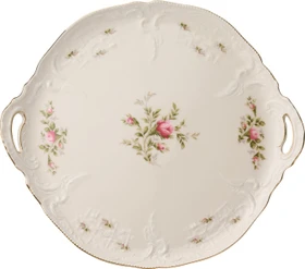 Rosenthal Sanssouci Elfenbein Moosrose Tortenplatte 32cm