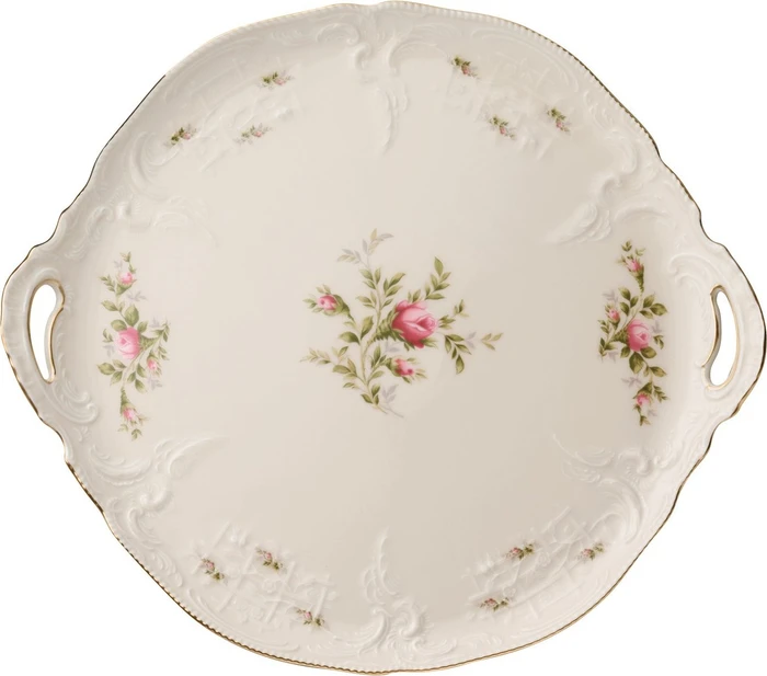 Rosenthal Sanssouci Elfenbein Moosrose Tortenplatte 32cm