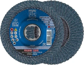 Pferd PFR 125-M Z 40 SGP CURVE STEELOX/X-LOCK Fächerschleifscheibe K40, 125mm, 10 Stück
