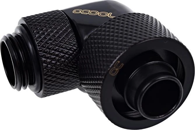 Alphacool Eiszapfen 90° Schlauchanschluss G1/4" auf 16/10mm, schwarz