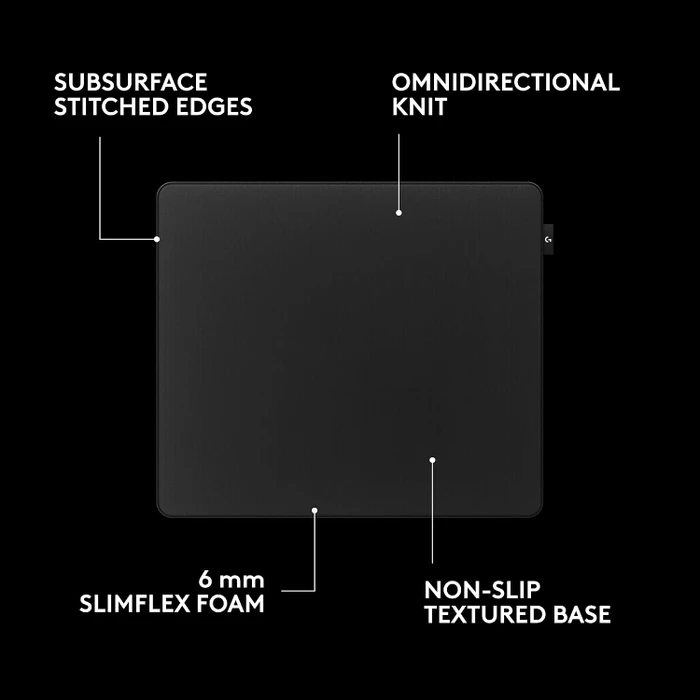 Logitech G Pro X Control Gaming Mousepad, 460x400mm, schwarz