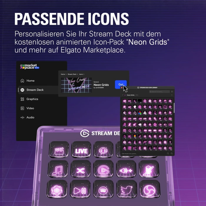 Elgato Stream Deck MK.2 Limited Edition, Atomic Purple, USB-A