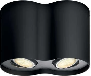 Philips Hue White Ambiance Pillar Spot 2-flammig schwarz