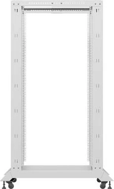Lanberg Open Rack Series 19" Open Frame Rack 32HE, 4-Pfosten, mit Rollen, Flat Pack, tiefenverstellbar, 430-590mm, RAL 7035, 800mm tief