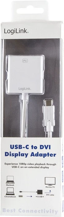 LogiLink USB-C-DVI-Adapter, weiß