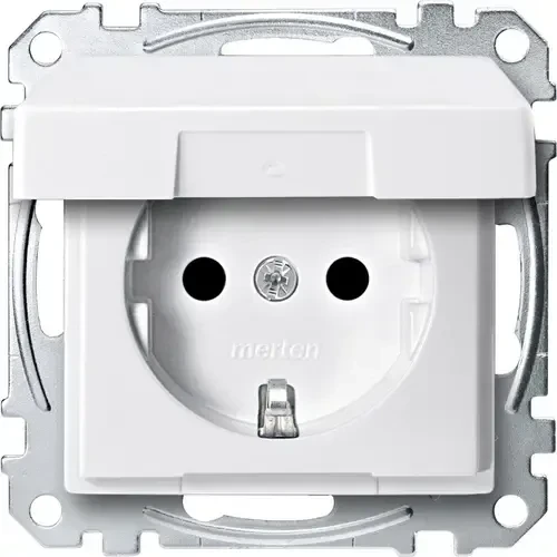 Merten System M SCHUKO-Steckdose Duroplast hochkratzfest, polarweiß