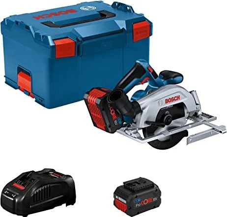 Bosch Professional GKS 18V-57-2 Akku-Handkreissäge inkl. L-Boxx + 2 Akkus 5.5Ah