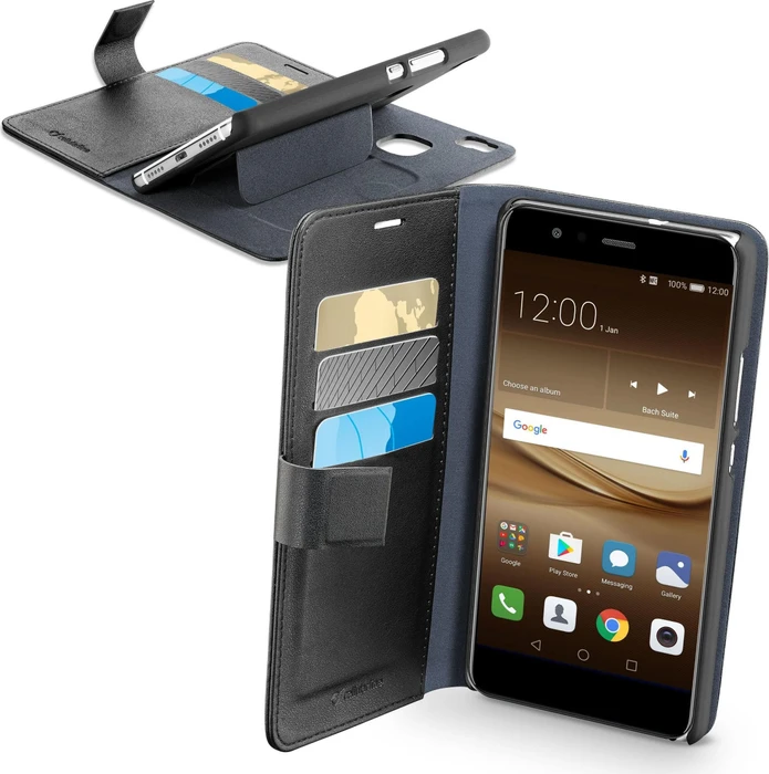 Cellularline Book Agenda für Huawei P10 Lite schwarz