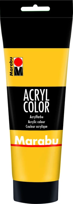 Marabu Acryl Color Acrylfarbe, mittelgelb, 225ml