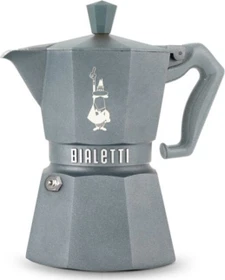 Bialetti Exclusive Moka Express Induktion 6 Tassen Espressokanne grau