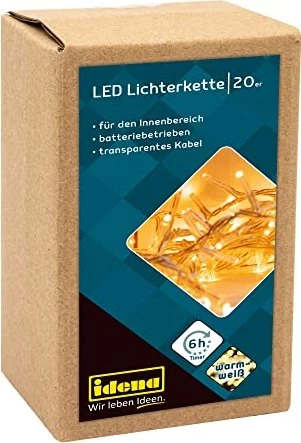 Idena Lichterkette LED 20x warmweiß