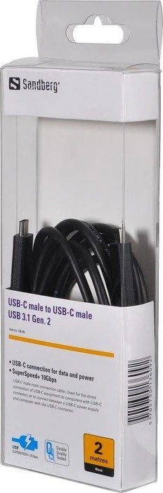 Sandberg USB 3.1 Kabel, USB-C 3.1/USB-C 3.1, 2m