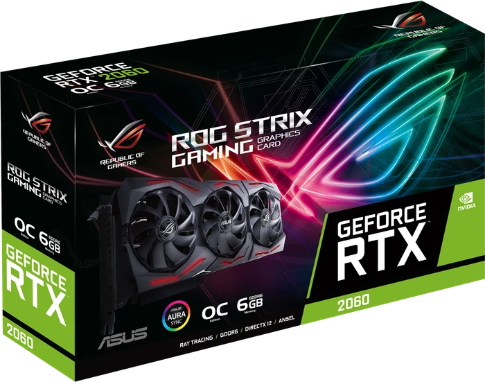 ASUS ROG Strix GeForce RTX 2060 V2 EVO, ROG-STRIX-RTX2060-6G-EVO-V2-GAMING, 6GB GDDR6, 2x HDMI, 2x DP