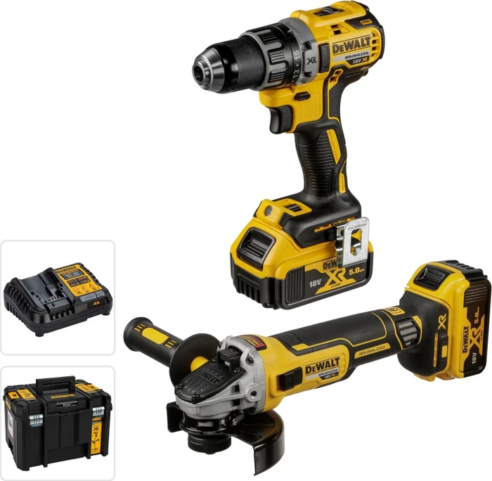 DeWalt DCK2020P2T Kombopack Akku-Maschinenset inkl. Koffer + 2 Akkus 5.0Ah