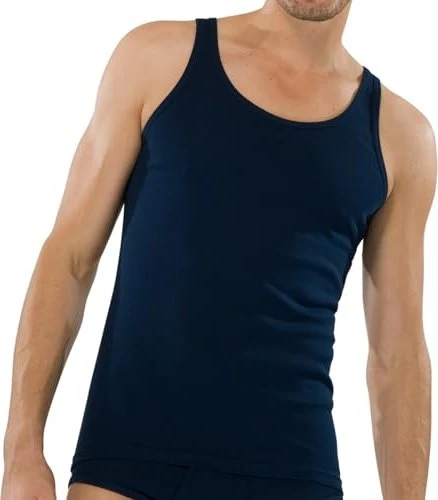 Schiesser Feinripp Shirt ärmellos navy (Herren)