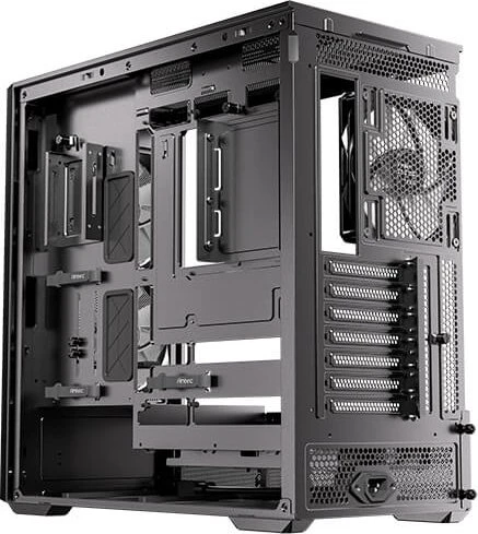 Antec Flux Rear, schwarz/braun, Glasfenster