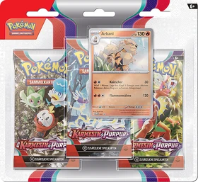 Pokémon - Karmesin & Purpur 3-Pack Blister Arkani