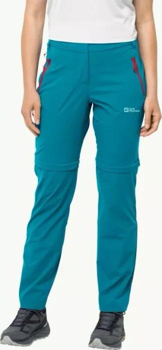 Jack Wolfskin Glastal Zip Away Zip-Off Hose lang tile blue (Damen)