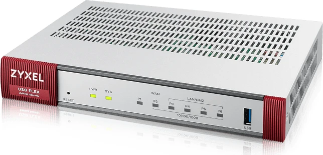 Zyxel ZyWALL USG FLEX 100 UTM Firewall, 5x RJ-45, 1x SFP, Service Bundle, 1 Jahr