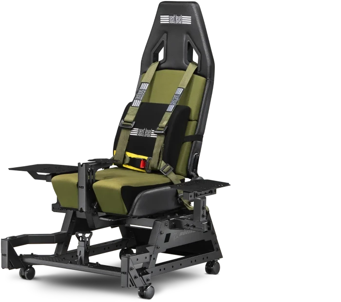 Next Level Racing Flight Seat Pro Boeing Military Edition, schwarz/grün