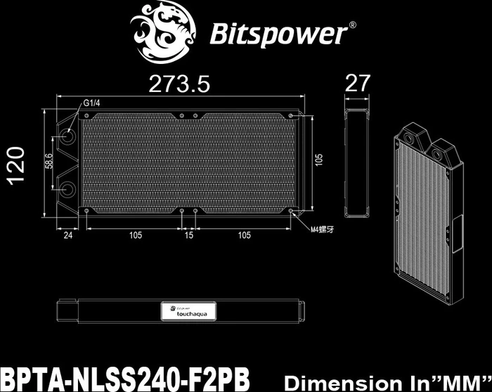 Bitspower Touchaqua Tarasque 240