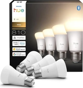 Philips Hue White 1600 LED-Bulb E27 7W/827, 4 Stück