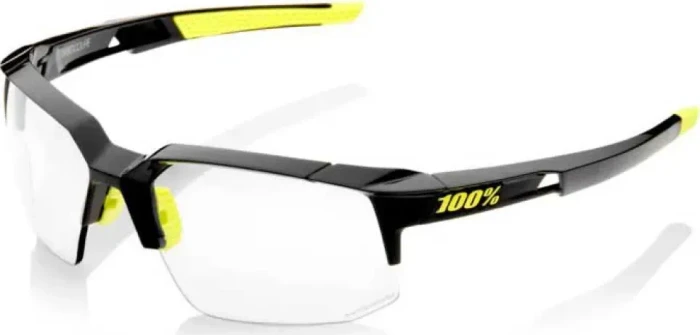 100% Speedcoupe gloss black/clear photochromic lens