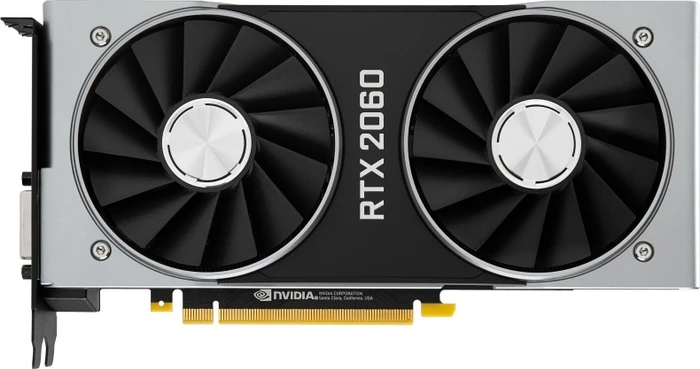 NVIDIA GeForce RTX 2060 Founders Edition, 6GB GDDR6, DVI, HDMI, USB-C, 2x DP