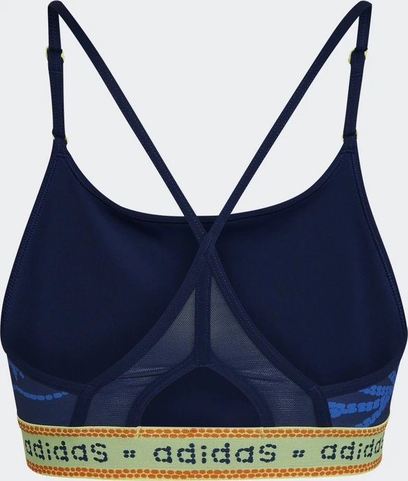 adidas FARM Rio Light-Support große Größen Sport-BH mystery blue/hi-res yellow (Damen)