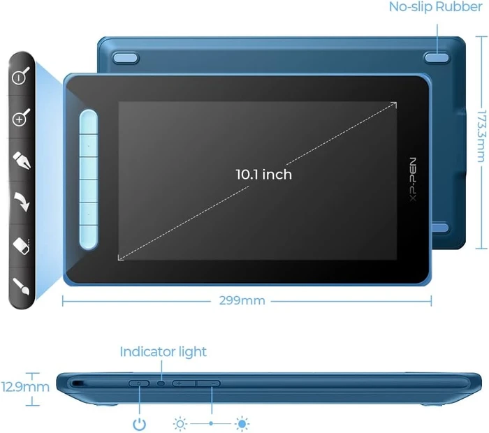 XP-Pen Artist 10 (2. Generation), blau