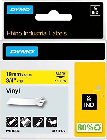 Dymo Hochleistungs-Beschriftungsband 19 mm x 5,5 m gelb, 1.9 cm