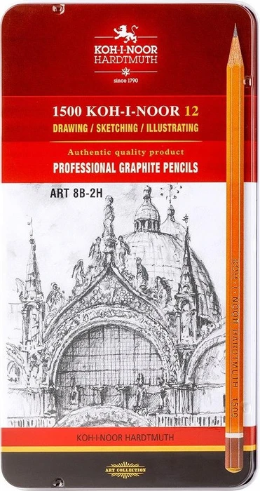 Koh-I-Noor ART Gradation 8B-2H Bleistift sortiert, 12er-Set (FA1502/11.12)