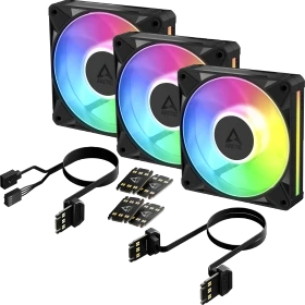 ARCTIC BioniX P12 A-RGB, schwarz, 120mm, 3er-Pack (ACFAN00337A)