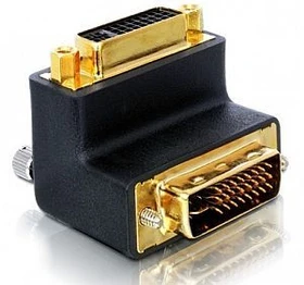 DeLOCK DVI Adapter, Stecker/Buchse, gewinkelt 90° (65173)