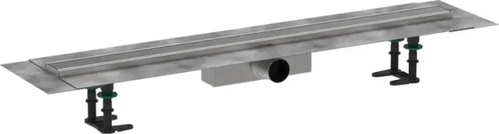 Hansgrohe RainDrain Compact Duschrinne, Komplett-Set, edelstahl gebürstet
