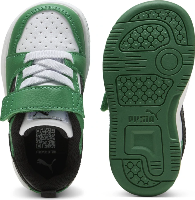 Puma Rebound V6 Lo puma white/puma black/archive green (Junior)