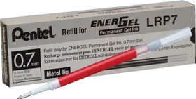 Pentel EnerGel Roller Pen LRP7-BX, Tintenrollermine 0.35mm (0.7mm Ball) rot, 12er-Pack