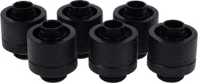 Alphacool Eiszapfen Schlauchanschluss G1/4" auf 16/10mm, 6er-Pack schwarz