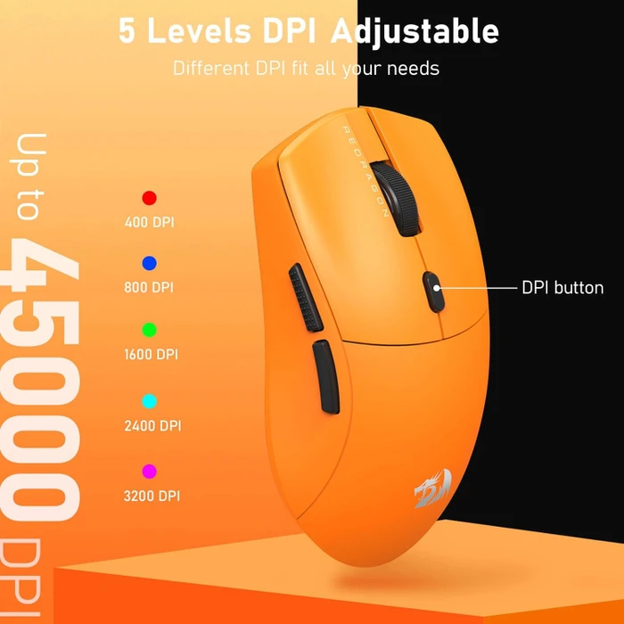 Redragon M919 SPARDA Ultra 8K Wireless Gaming Mouse orange, USB/Bluetooth