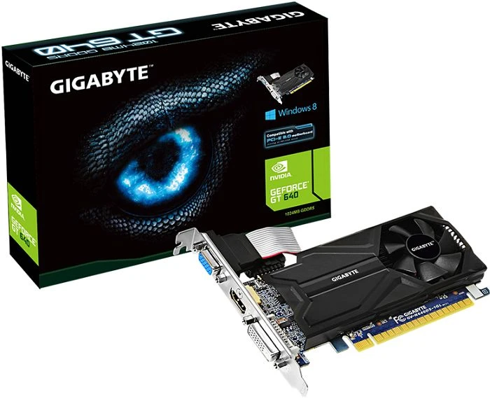 GIGABYTE GeForce GT 640, 1GB GDDR5, VGA, DVI, HDMI