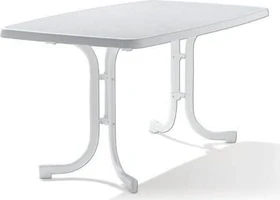 Sieger Boulevard mecalit-Pro Klapptisch 150x90cm weiß/marmordekor weiß