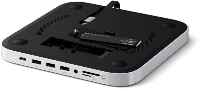 Satechi Stand & Hub für Mac Mini / Studio mit NVMe, Silber, USB-C 3.1 [Stecker]