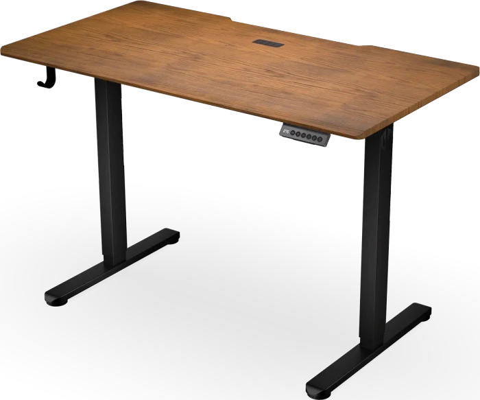 Endorfy Atlas S Electric elektrisch höhenverstellbarer Sitz-Steh-Schreibtisch 114x60cm Dark wood/schwarz